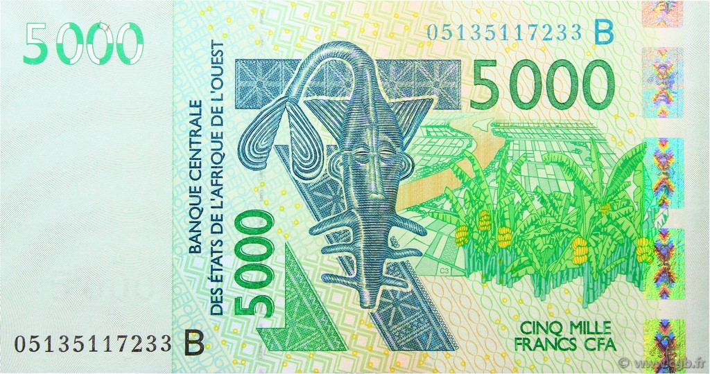 5000 Francs ÉTATS DE L AFRIQUE DE L OUEST  2005 P.217Bc NEUF