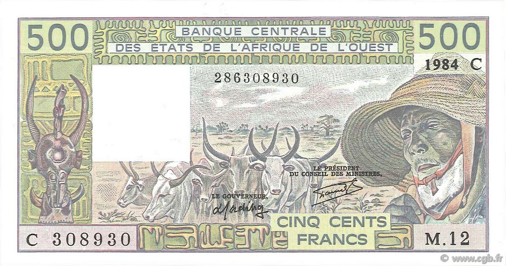 500 Francs ÉTATS DE L AFRIQUE DE L OUEST  1988 P.306Ca pr.NEUF
