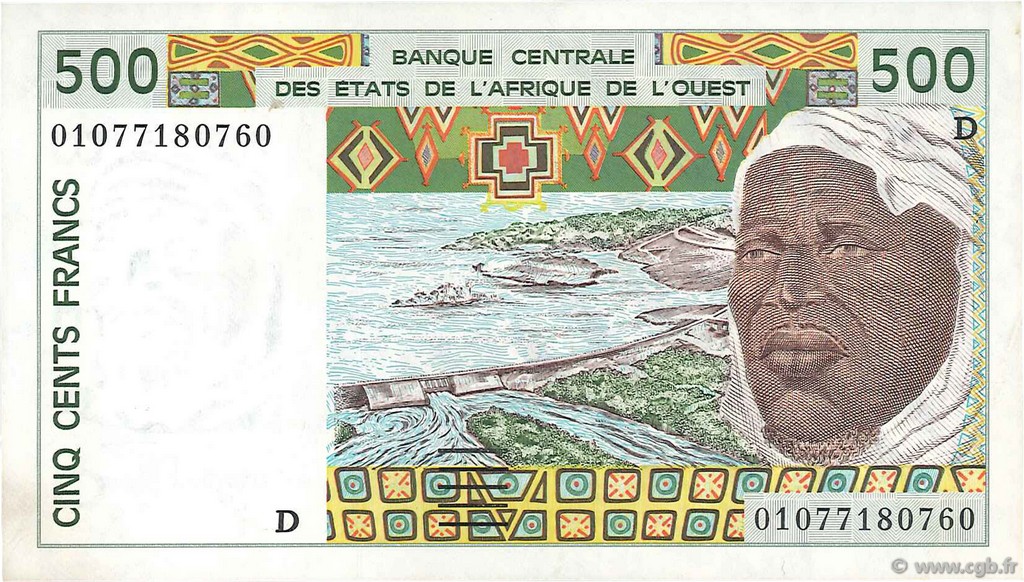 500 Francs ÉTATS DE L AFRIQUE DE L OUEST  2001 P.410Dl SUP+