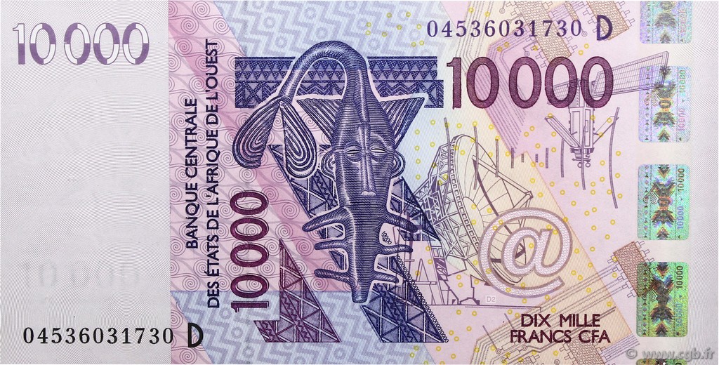10000 Francs ÉTATS DE L AFRIQUE DE L OUEST  2004 P.418Db NEUF