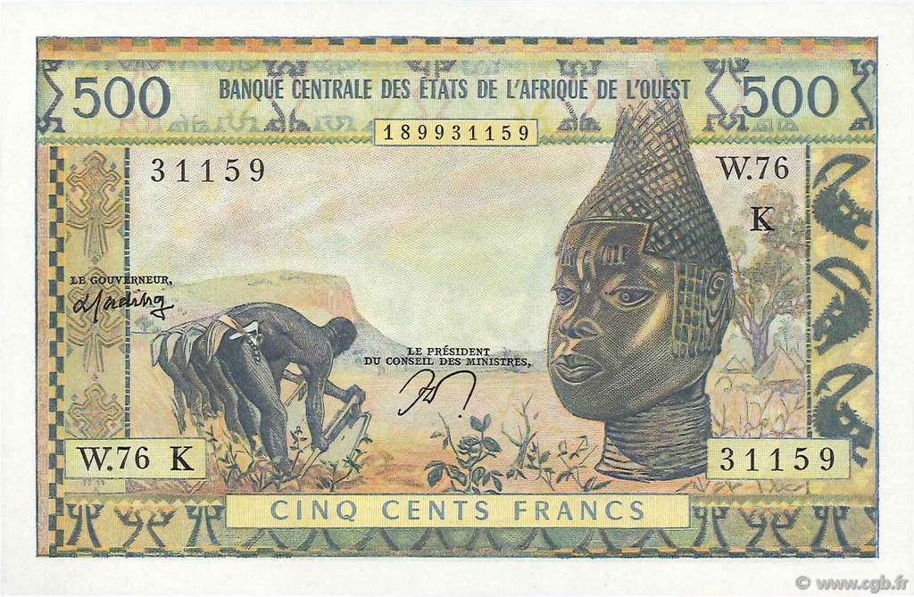 500 Francs ÉTATS DE L AFRIQUE DE L OUEST  1978 P.702Kn NEUF