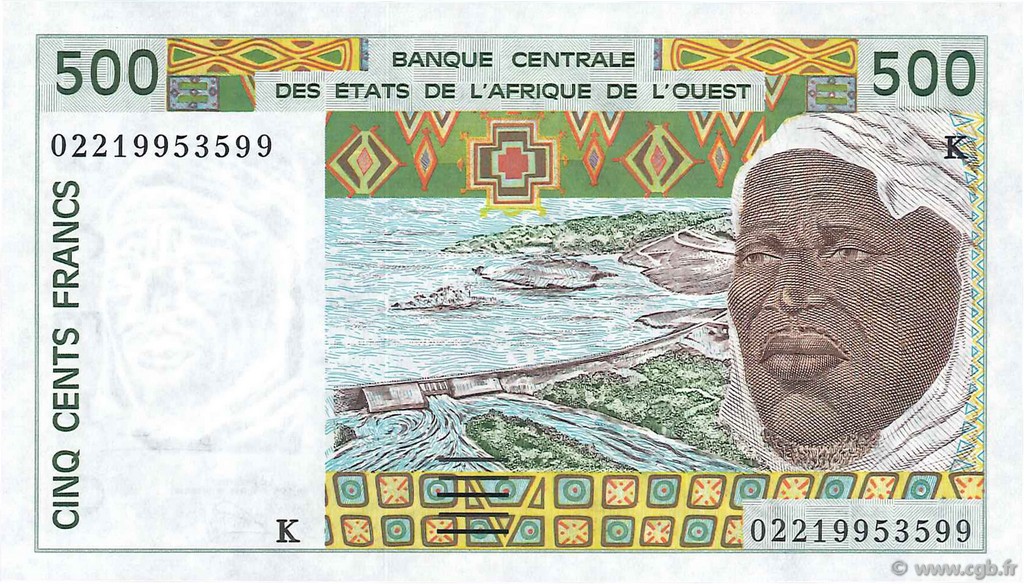 500 Francs ÉTATS DE L AFRIQUE DE L OUEST  2002 P.710Km NEUF