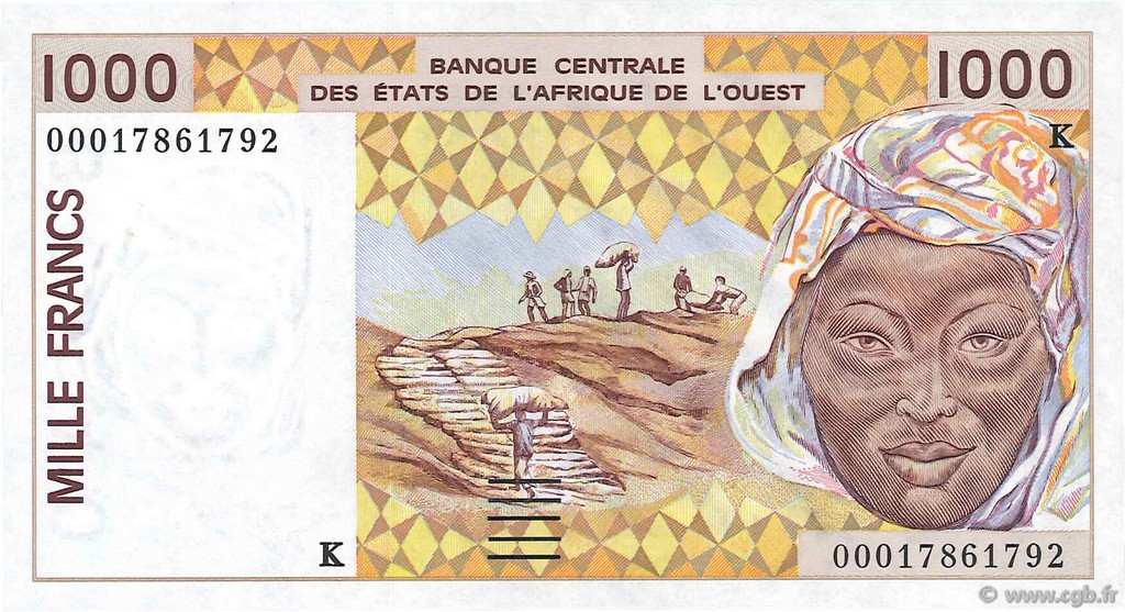 1000 Francs ÉTATS DE L AFRIQUE DE L OUEST  2000 P.711Kj pr.NEUF