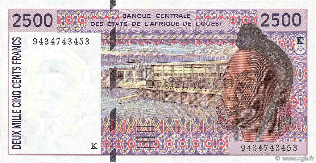 2500 Francs ÉTATS DE L AFRIQUE DE L OUEST  1994 P.712Kc pr.NEUF