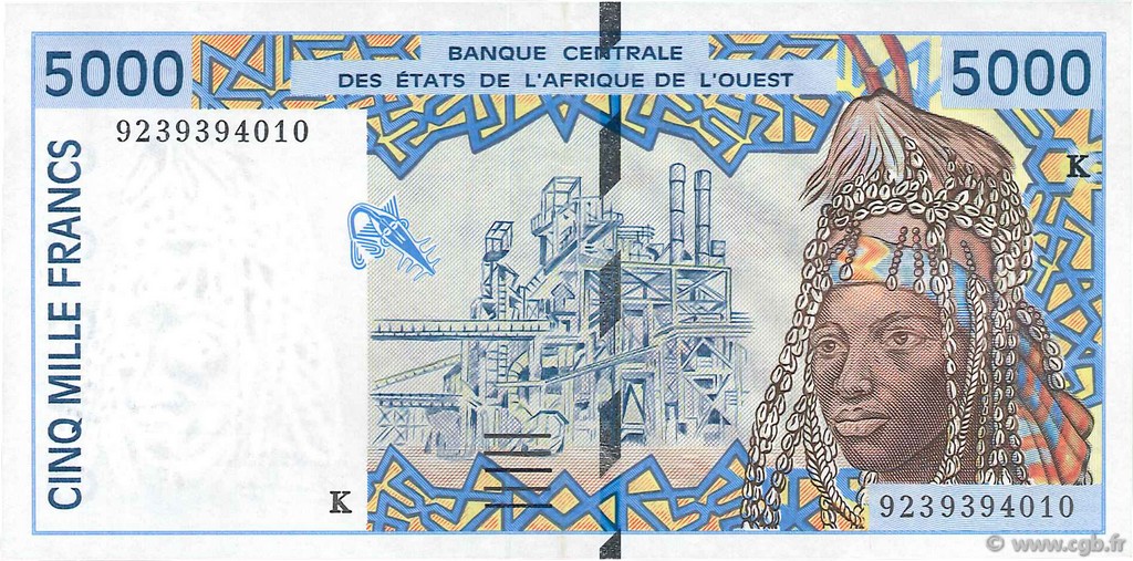 5000 Francs ÉTATS DE L AFRIQUE DE L OUEST  1992 P.713Ka NEUF