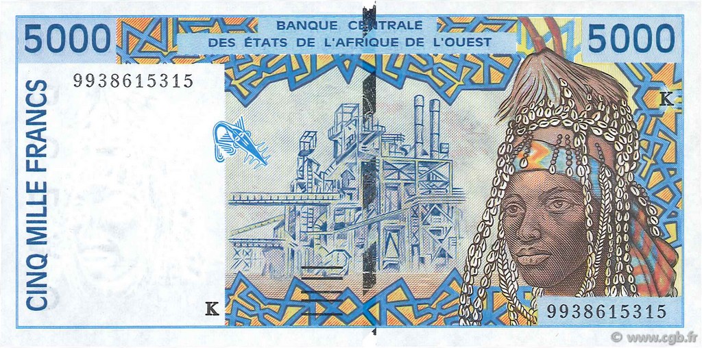 5000 Francs ÉTATS DE L AFRIQUE DE L OUEST  1999 P.713Ki pr.NEUF