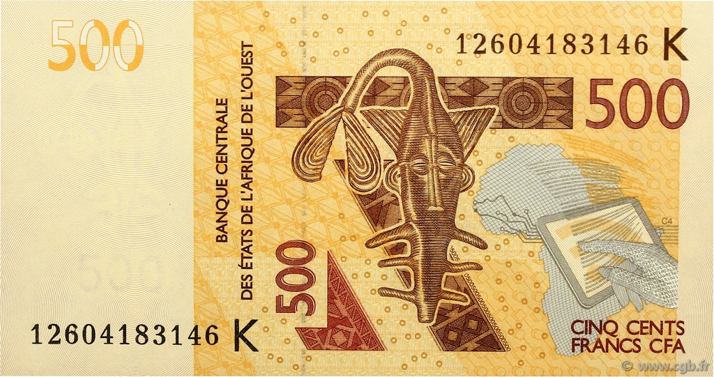 500 Francs ÉTATS DE L AFRIQUE DE L OUEST  2012 P.719Ka NEUF