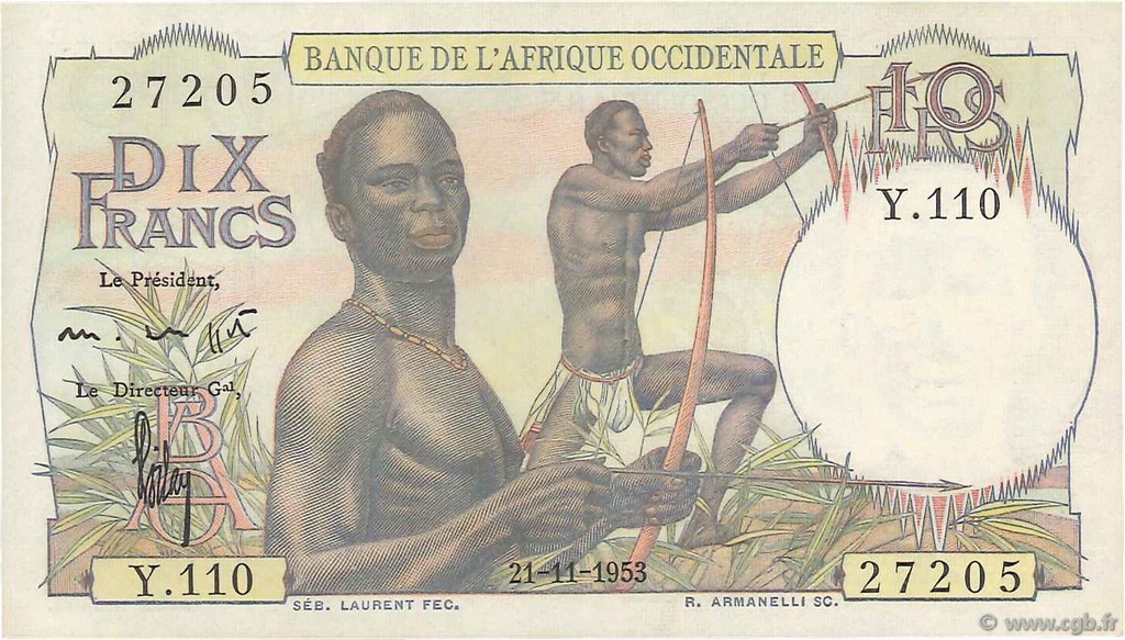 10 Francs AFRIQUE OCCIDENTALE FRANÇAISE (1895-1958)  1953 P.37 pr.NEUF