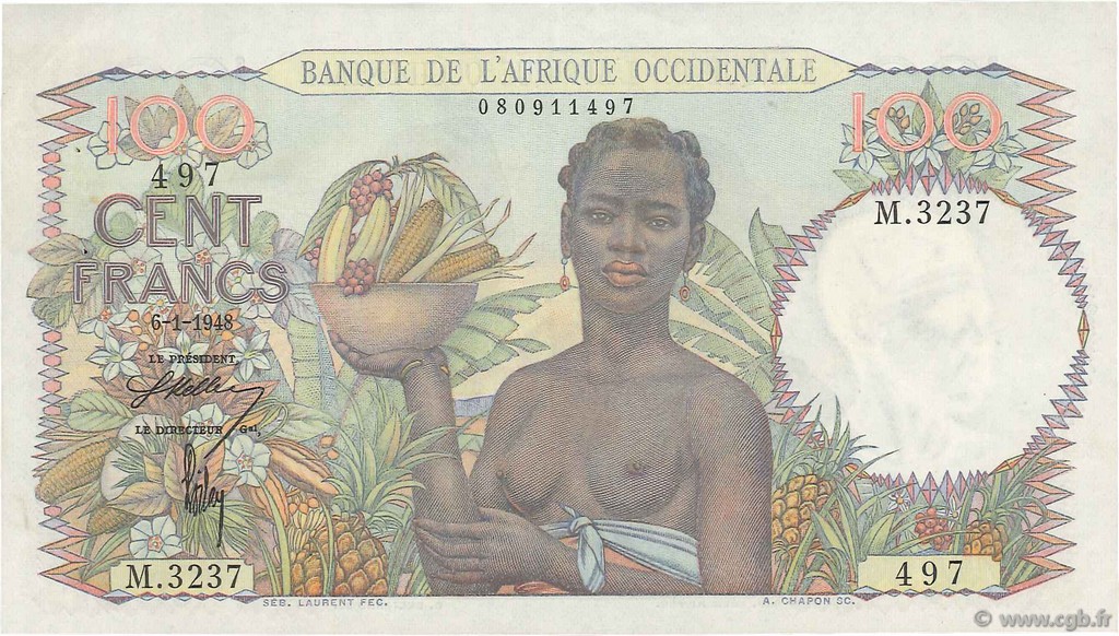 100 Francs AFRIQUE OCCIDENTALE FRANÇAISE (1895-1958)  1948 P.40 SUP