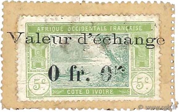 5 Centimes COTE D IVOIRE  1920 P.04 TTB