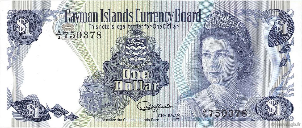 1 Dollar CAYMANS ISLANDS  1985 P.05b UNC-