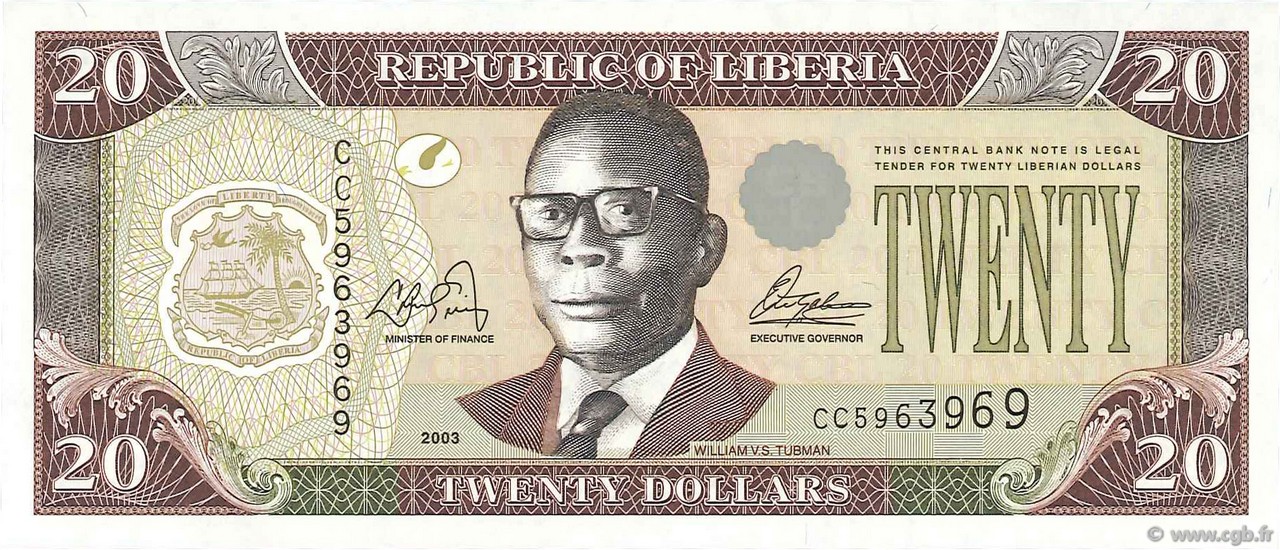 20 Dollars LIBERIA  2003 P.28a NEUF
