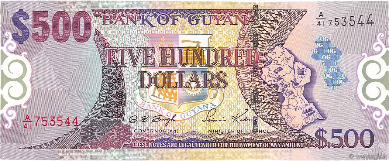 500 Dollars GUYANA  2002 P.34b NEUF
