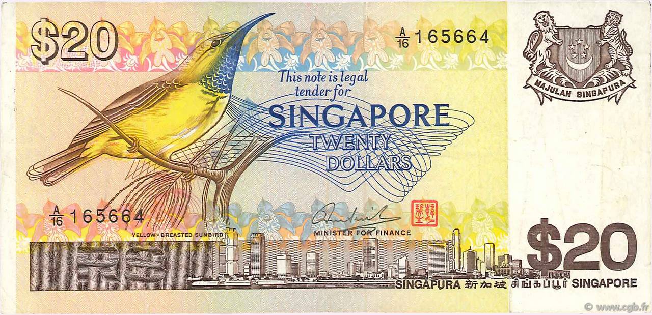 20 Dollars SINGAPOUR  1979 P.12 TB+