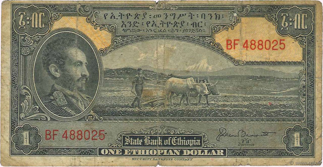 1 Dollar ÉTHIOPIE  1945 P.12b B