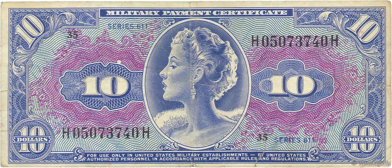 10 Dollars ÉTATS-UNIS D AMÉRIQUE  1964 P.M056a TB+