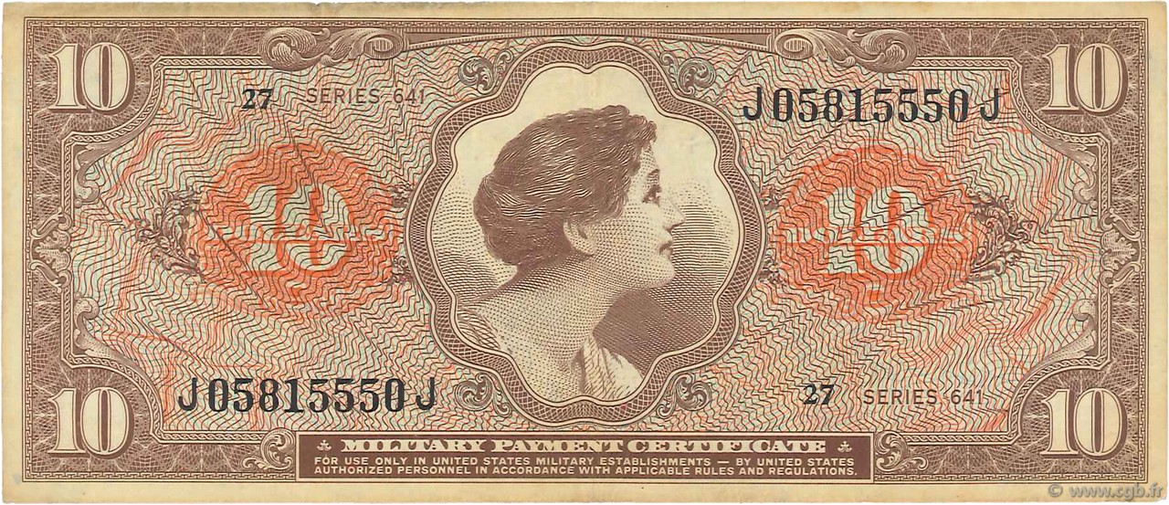 10 Dollars ÉTATS-UNIS D AMÉRIQUE  1965 P.M063a TTB+