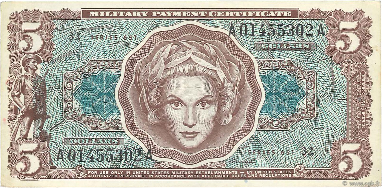 5 Dollars ÉTATS-UNIS D AMÉRIQUE  1969 P.M073a SUP