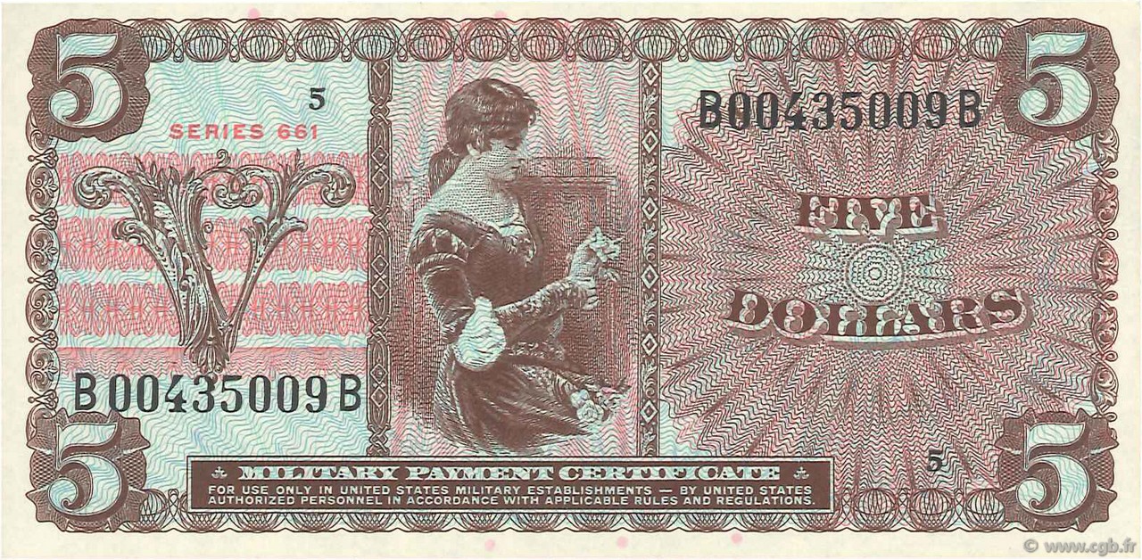 5 Dollars ÉTATS-UNIS D AMÉRIQUE  1968 P.M069a NEUF