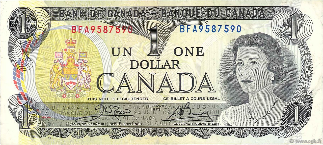 1 Dollar CANADA  1973 P.085c VF