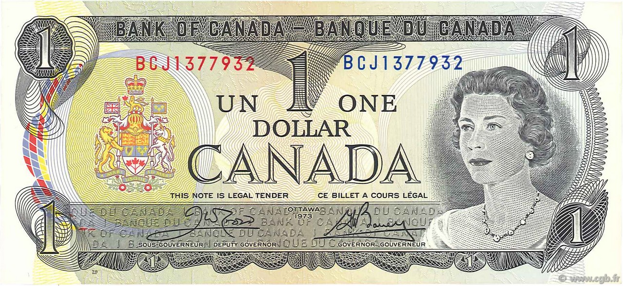 1 Dollar CANADA  1973 P.085c XF