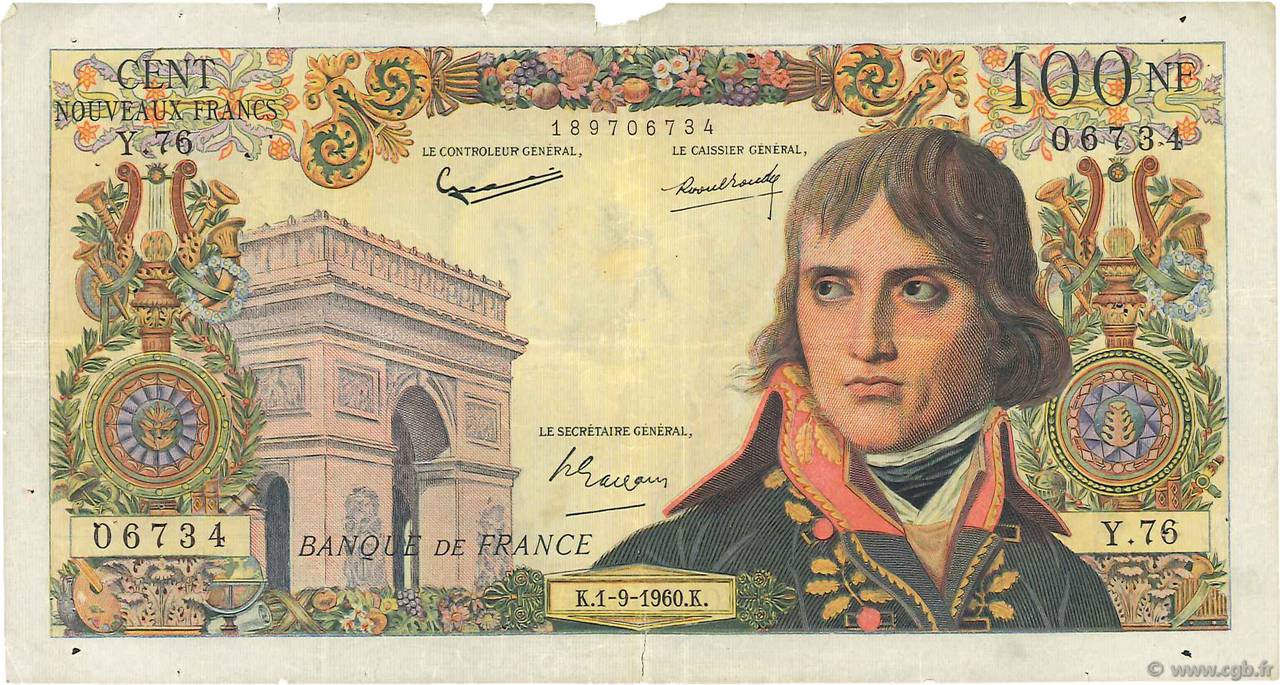 100 Nouveaux Francs BONAPARTE FRANCE  1960 F.59.07 TB