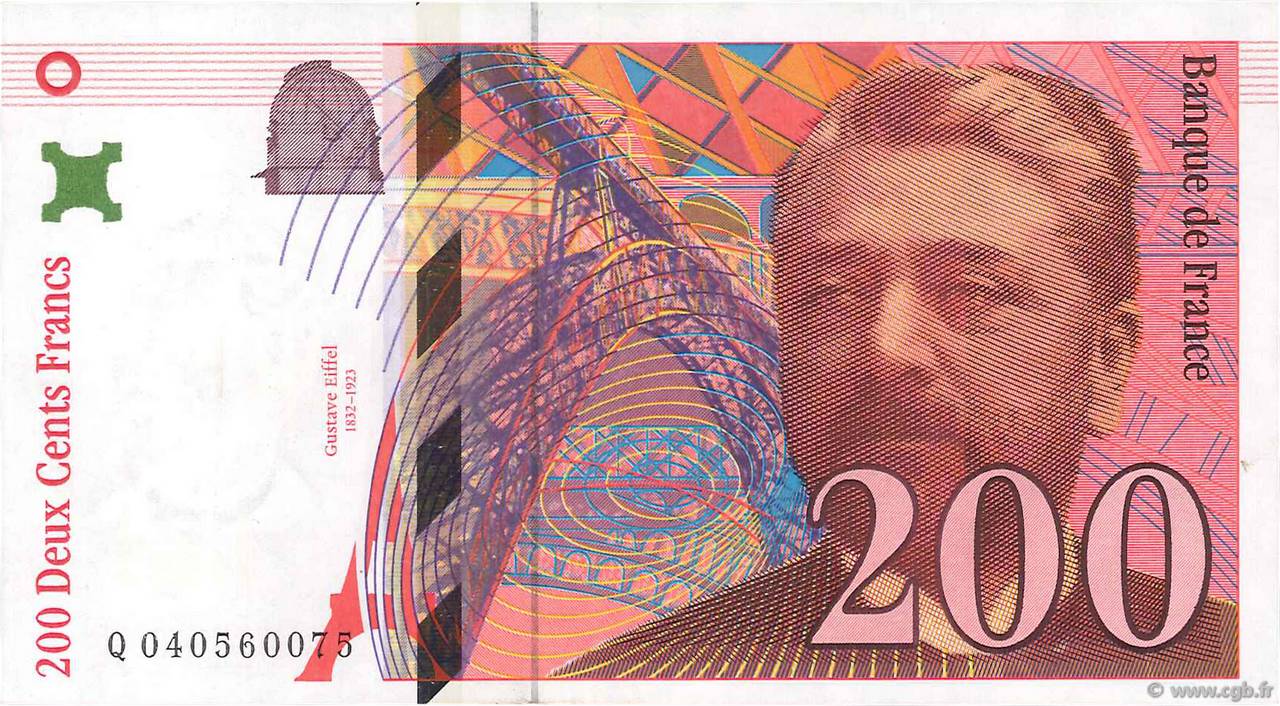 200 Francs EIFFEL FRANCE  1996 F.75.03a TTB+