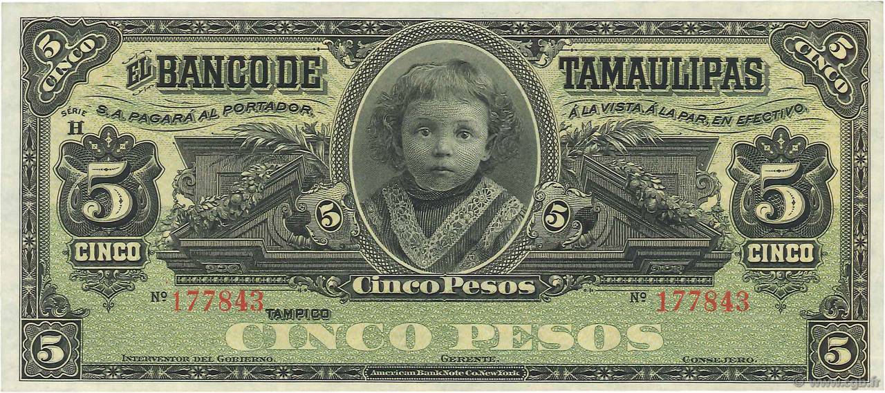 5 Pesos MEXIQUE  1902 PS.0429d NEUF