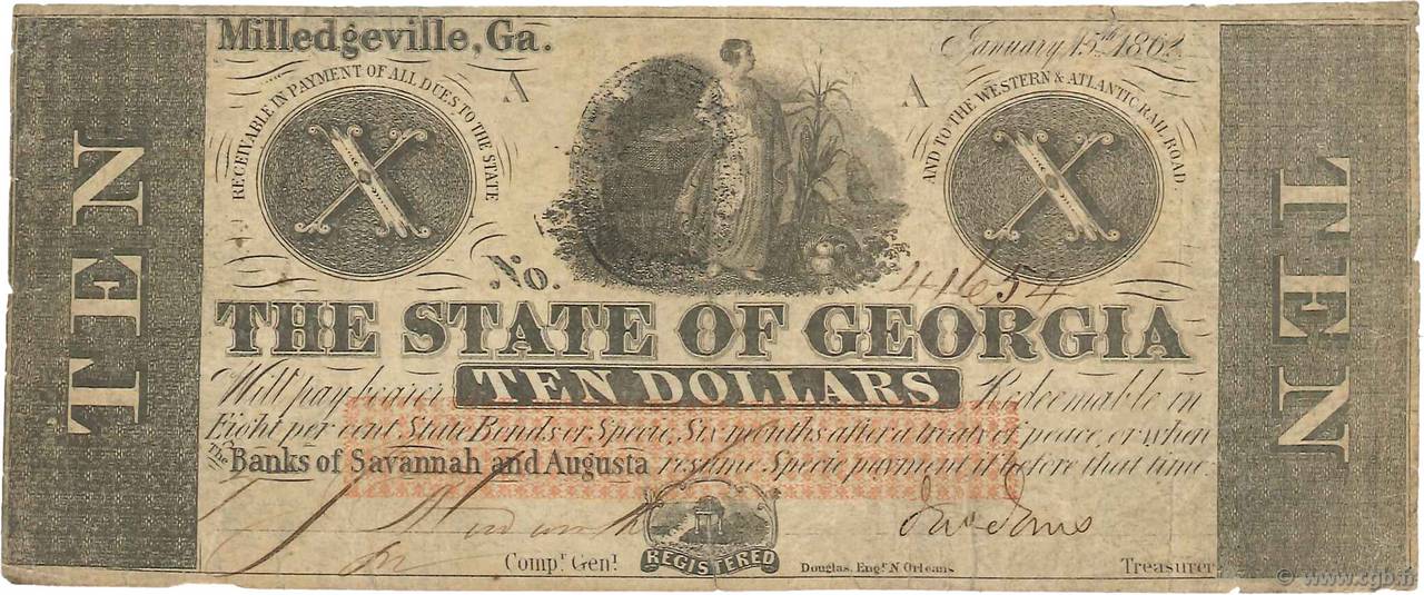 10 Dollars ÉTATS-UNIS D AMÉRIQUE  1862 PS.0853 TB