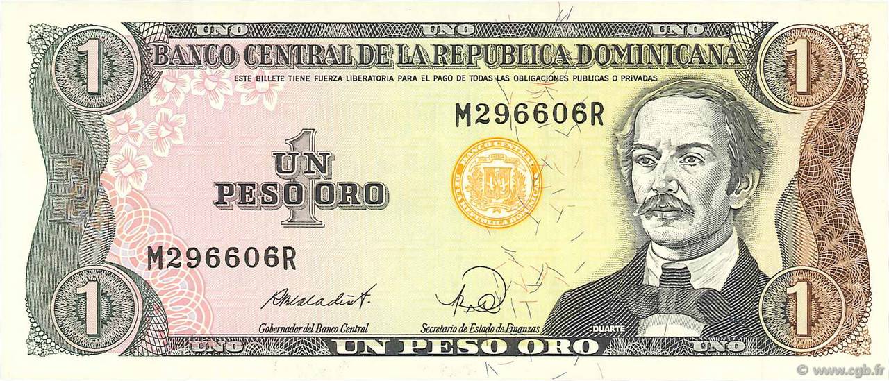 1 Peso Oro RÉPUBLIQUE DOMINICAINE  1988 P.126c q.FDC