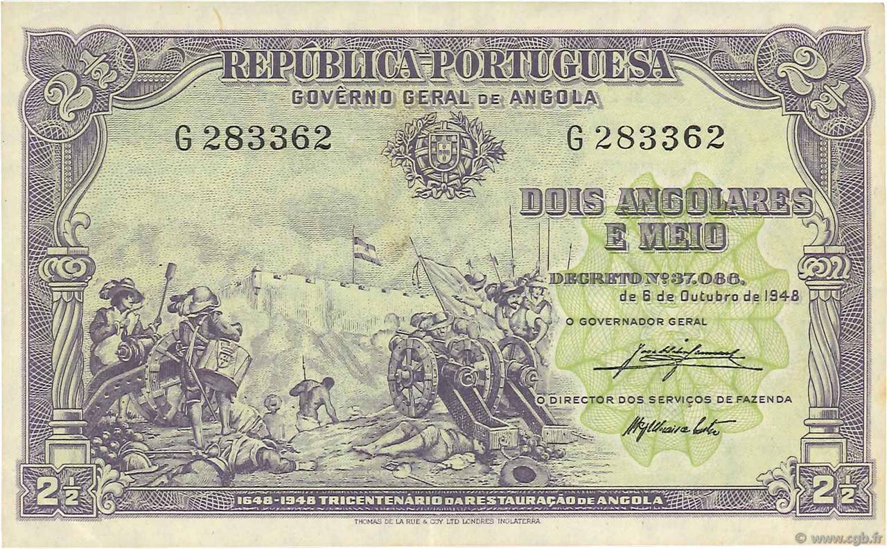 2,5 Angolares ANGOLA  1948 P.071 SUP