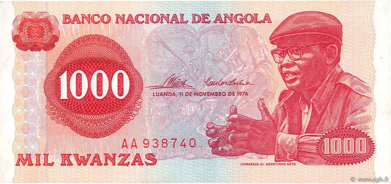 1000 Kwanzas ANGOLA  1976 P.113a pr.NEUF
