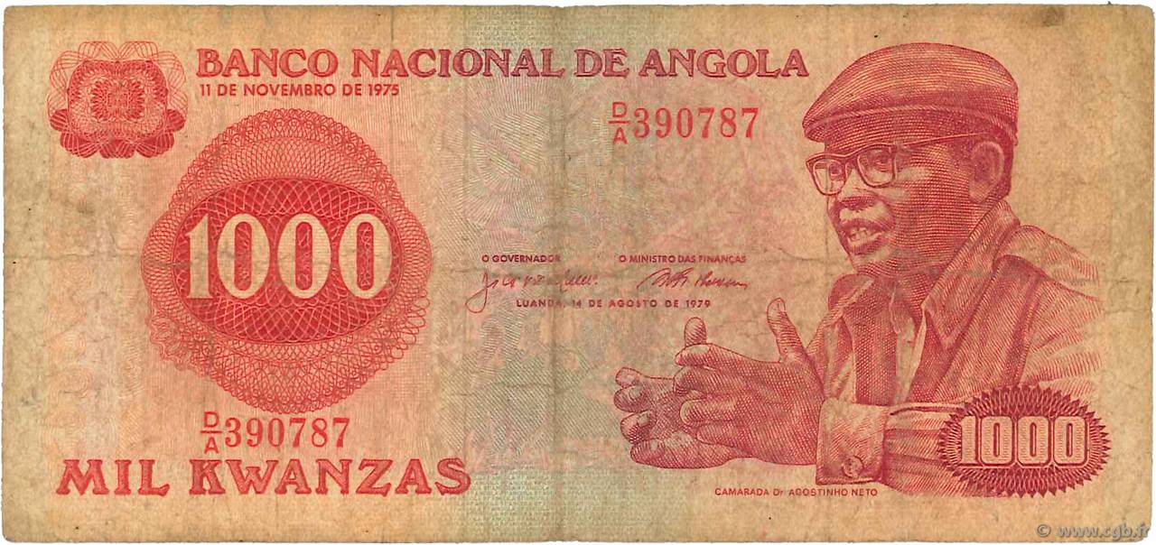 1000 Kwanzas ANGOLA  1979 P.117 B
