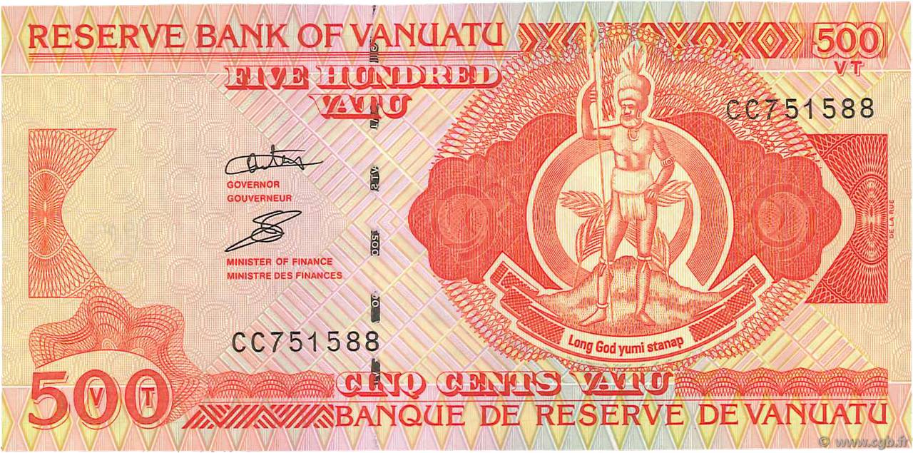 500 Vatu VANUATU  1993 P.05c fST+