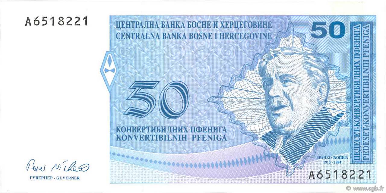 50 Convertible Pfeniga BOSNIA HERZEGOVINA  1998 P.058a UNC