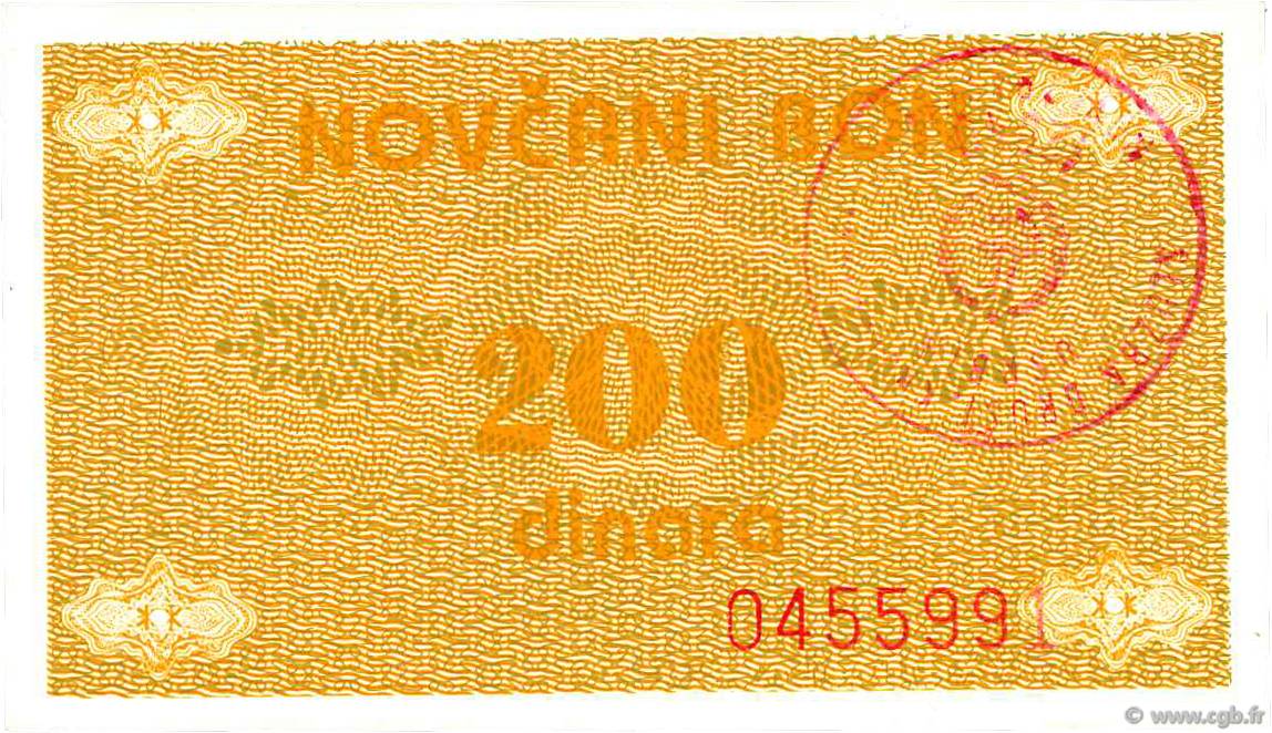 200 Dinara BOSNIA HERZEGOVINA  1992 P.048a AU