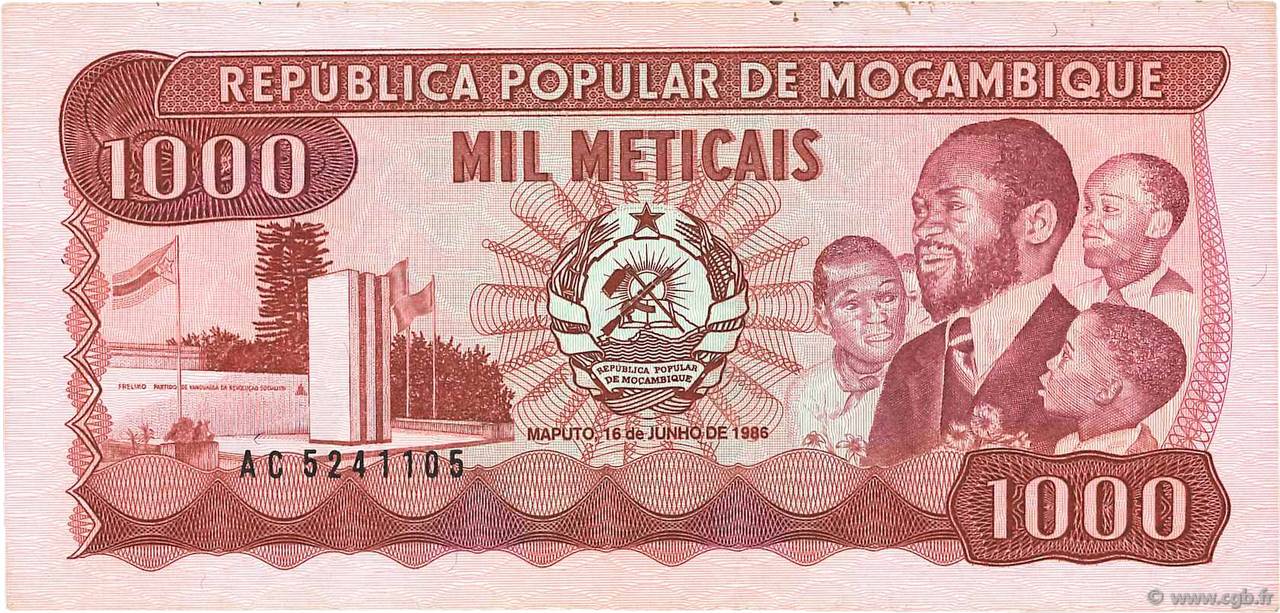 1000 Meticais MOZAMBIQUE  1986 P.132b TTB