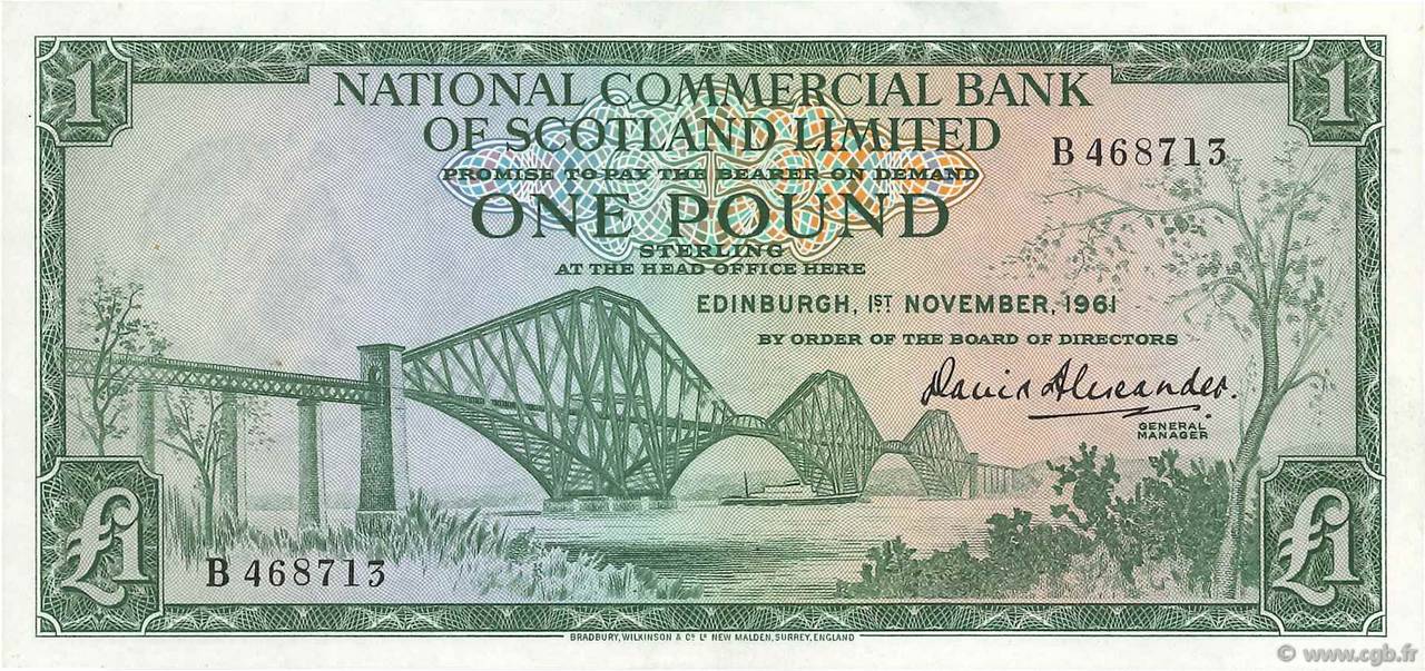 1 Pound SCOTLAND  1961 P.269a fST