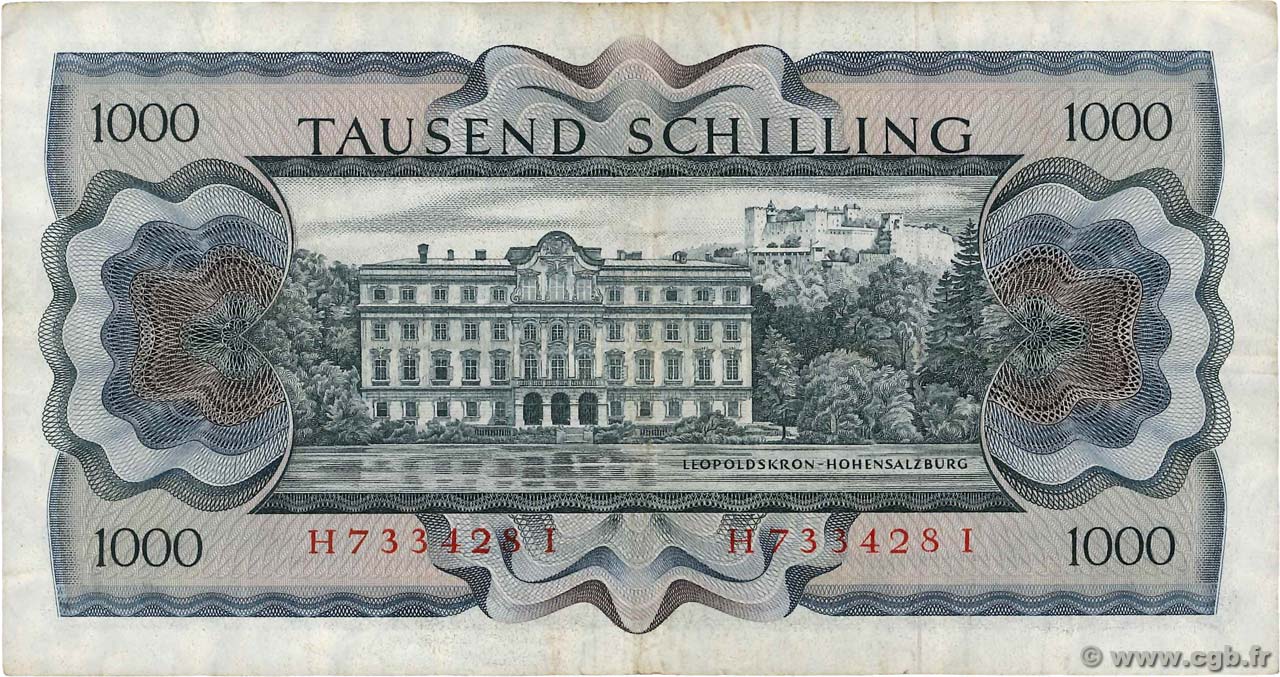 Schilling Austria P A B Banknotes