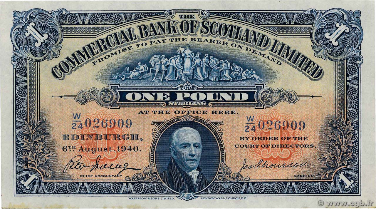 1 Pound SCOTLAND  1940 PS.331b XF+