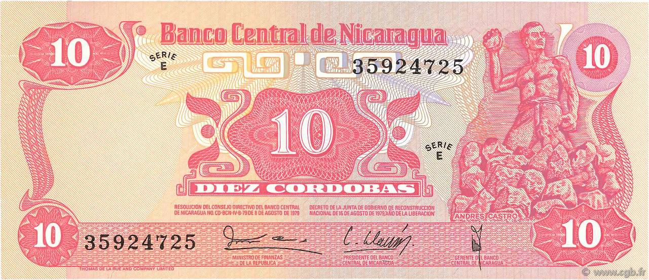 10 Cordobas NICARAGUA  1979 P.134 FDC
