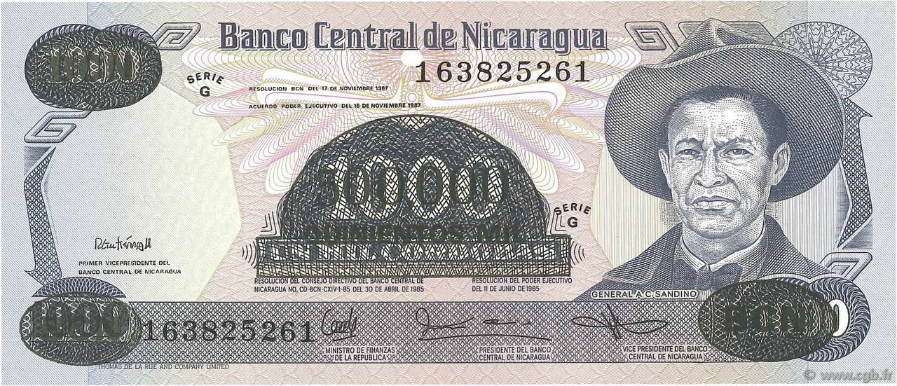 500000 Cordobas sur 1000 Cordobas NICARAGUA  1987 P.150 UNC