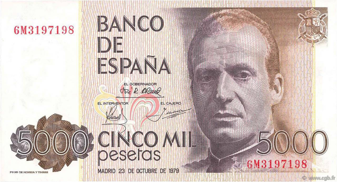 5000 Pesetas ESPAÑA  1979 P.160 EBC