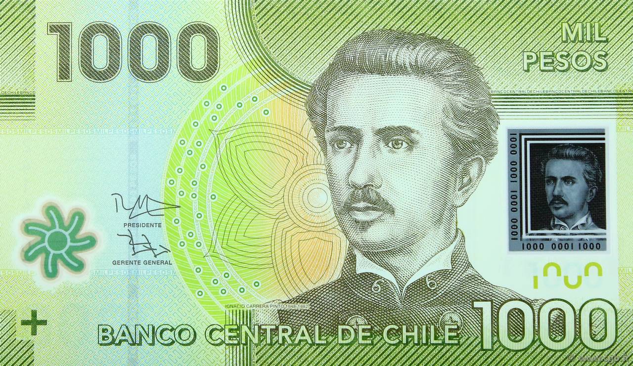 1000 Pesos CILE  2015 P.161f FDC
