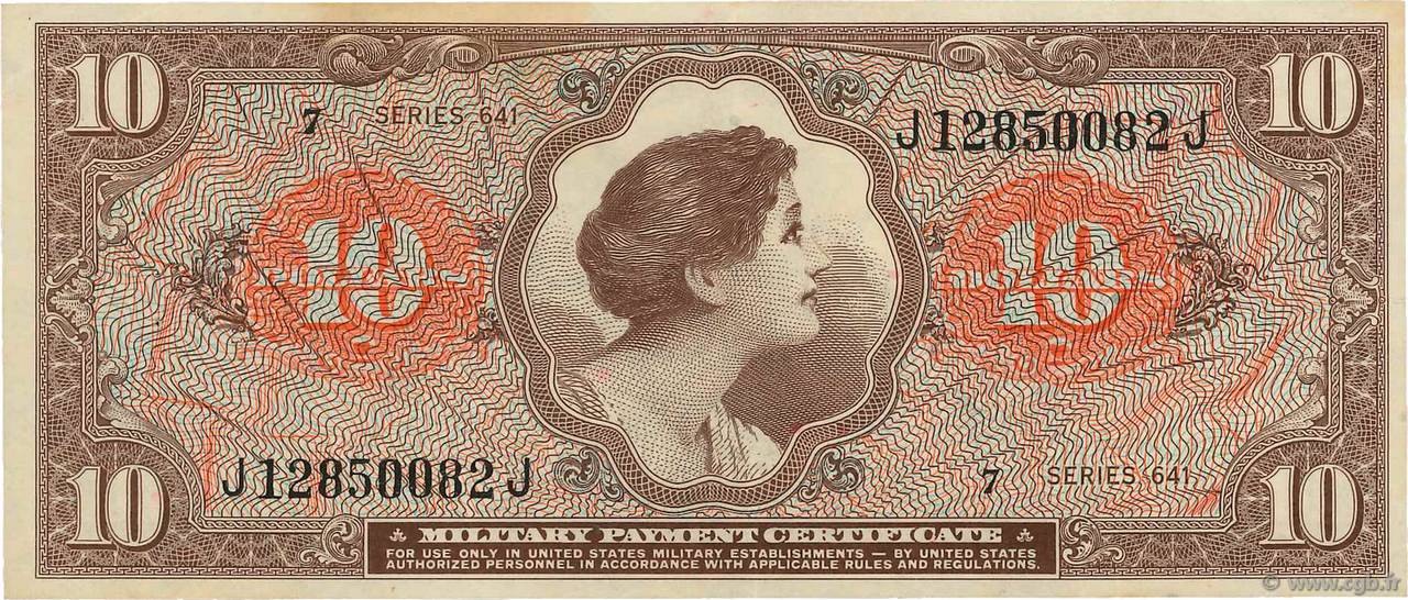 10 Dollars ÉTATS-UNIS D AMÉRIQUE  1965 P.M063a SUP