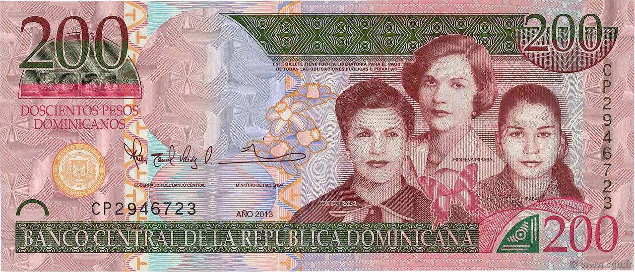 200 Pesos Dominicanos RÉPUBLIQUE DOMINICAINE  2013 P.185 NEUF