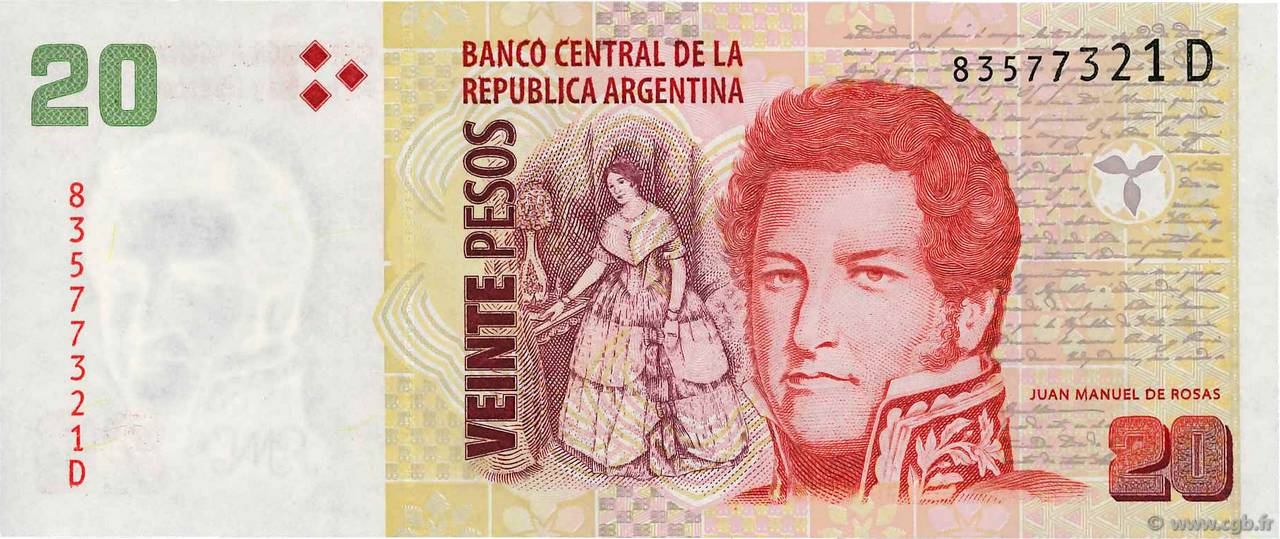 20 Pesos ARGENTINA  2003 P.355a UNC