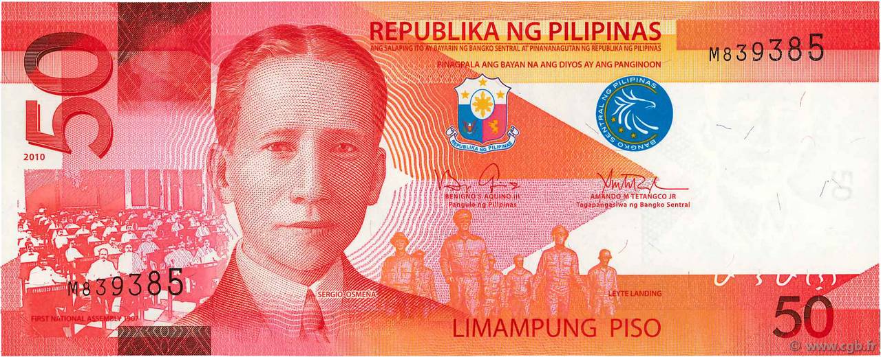 50 Piso PHILIPPINES  2010 P.207a NEUF
