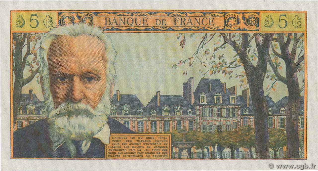 Nouveaux Francs Victor Hugo France F B Banknotes