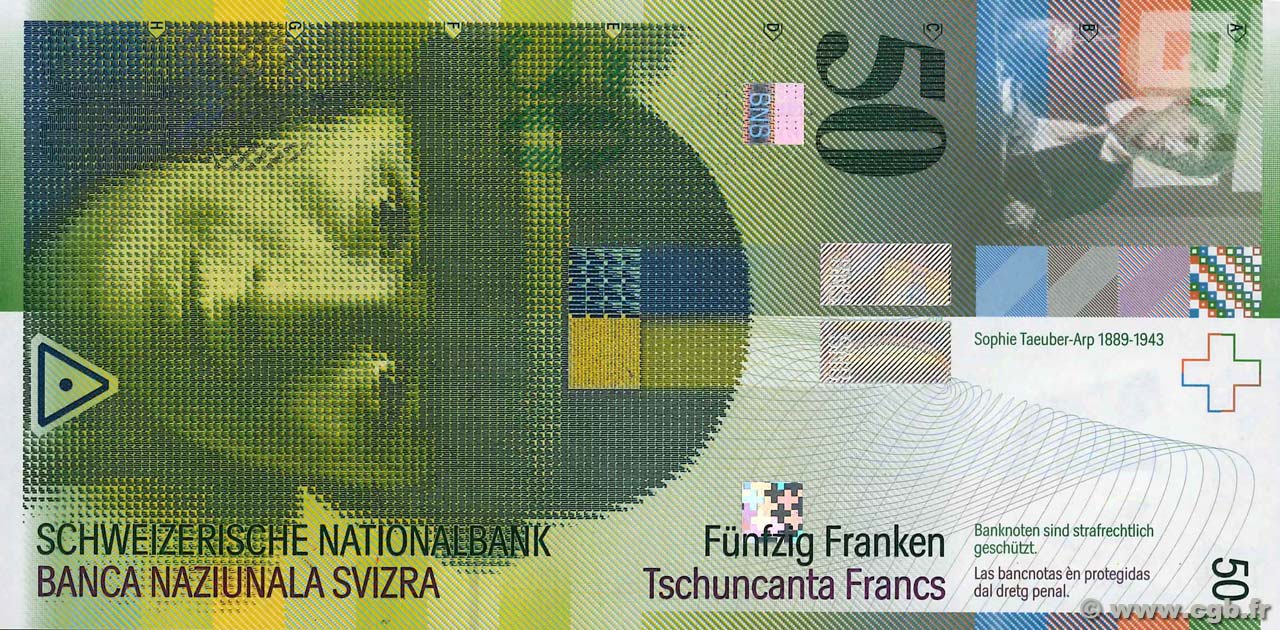 50 Francs SUISSE  2004 P.71b UNC-